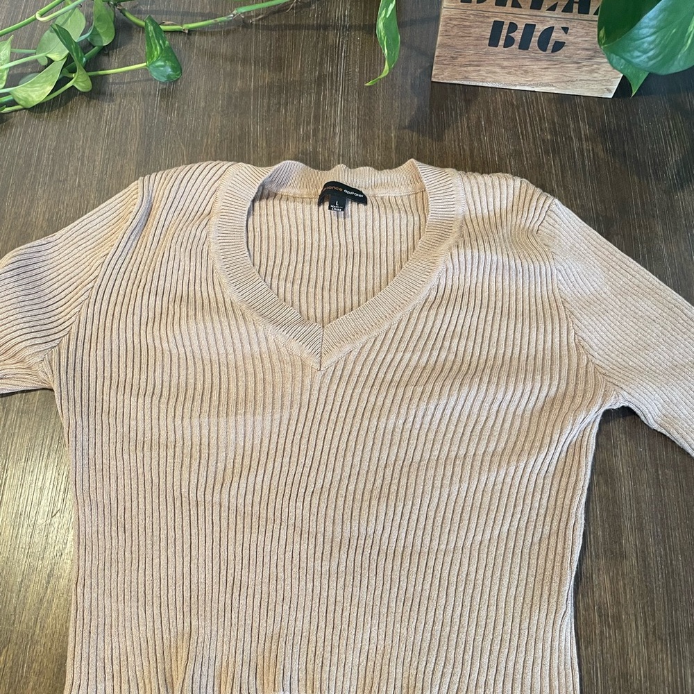 Ribbed long sleeve shirt